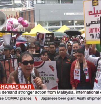 Perang Israel-Hamas: Perhimpunan penunjuk perasaan di luar Kedutaan AS di Kuala Lumpur atas serangan Flotilla Israel