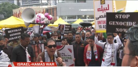 Perang Israel-Hamas: Perhimpunan penunjuk perasaan di luar Kedutaan AS di Kuala Lumpur atas serangan Flotilla Israel