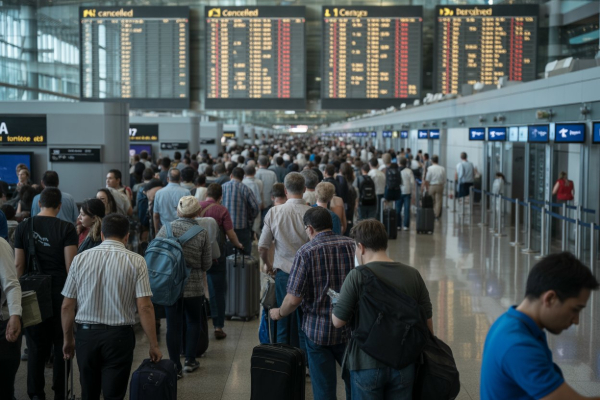 Penumpang terperangkap di tengah-tengah ketidaktentuan perjalanan kerana jakarta-soekarno-hatta int'l (CGK), Xilinhot (XIL), Kuala Lumpur International (KUL), Don Muang Int'l (Old Bangkok Int'l) (DMK), Taiwan Taoyuan Int'l (TPE) Cancel 39 and Delay 806 Flights in Selangor, Tangguhan Bandaraya Bangkok, Tangguh Expand, Bangkok Gangguan di Malaysia, Thailand, Taiwan, Indonesia Dan Banyak Lagi
