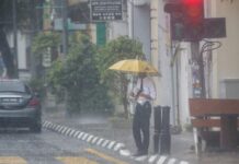 Ribut petir, ramalan hujan lebat untuk KL, Putrajaya dan 10 negeri sehingga 7 malam