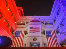 Kedutaan AS di KL akan menyala dengan warna merah, putih dan biru untuk ulang tahun ke-250 Amerika